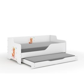 Łóżko dziecięce z oparciem LILU 160 x 80 cm - Lis, Wooden Toys