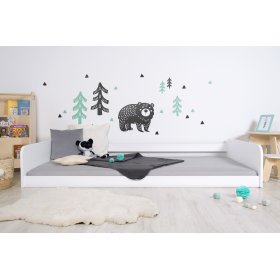 Łóżko drewniane Montessori Sia - białe, Ourbaby®