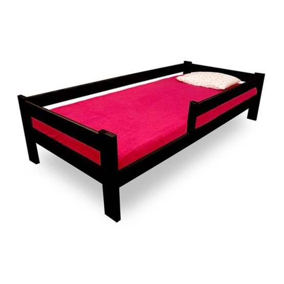 Łóżko dla dziecka z barierką Wenge