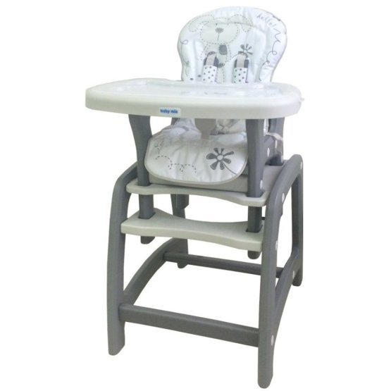 Wyżywienie krzesło Baby Miks 2v1 siwy