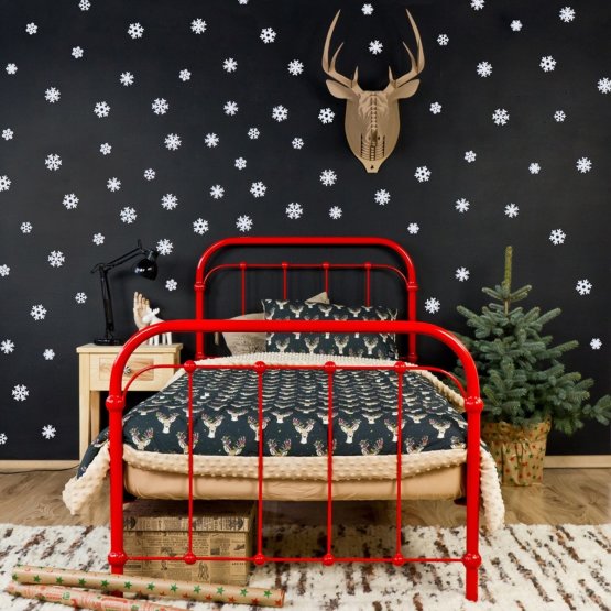 Metalowa łóżko Bibi 200x90 cm czerwona