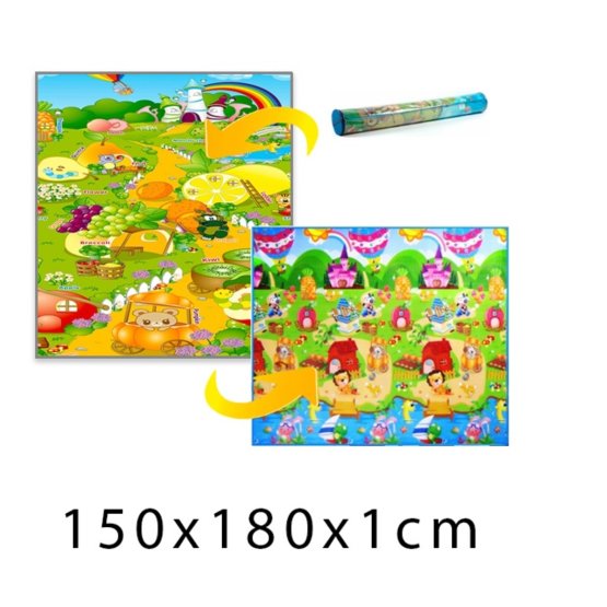 Dziecięcy piankowy dywan - dom lew + owoc raj 150x180x1 cm