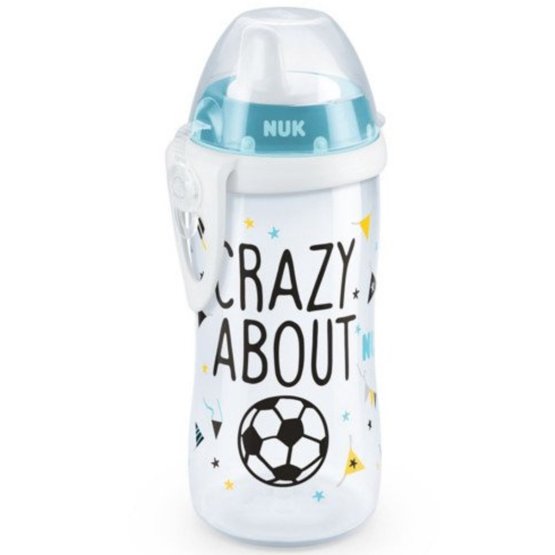 Dziecięca butelka NUK Sports Cup Football 450 ml turkusowa