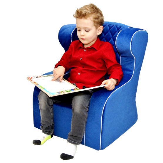Fotel dla dzieci Premium granatowy