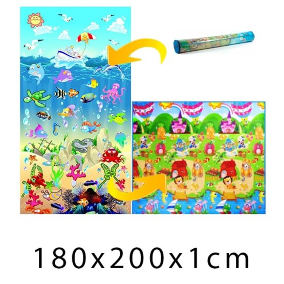 Dziecięcy piankowy dywan - Ocean + Domek lwa 200x180x1cm
