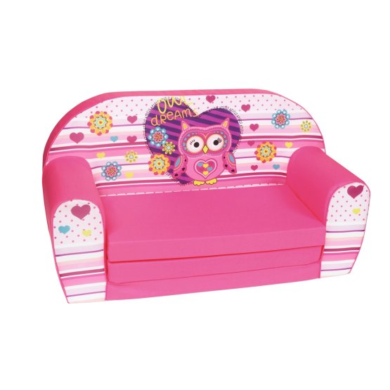 Sofa dla dzieci Owl - różowa