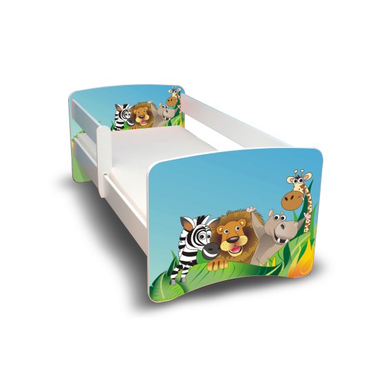 Łóżko dla dziecka z barierką - ZOO