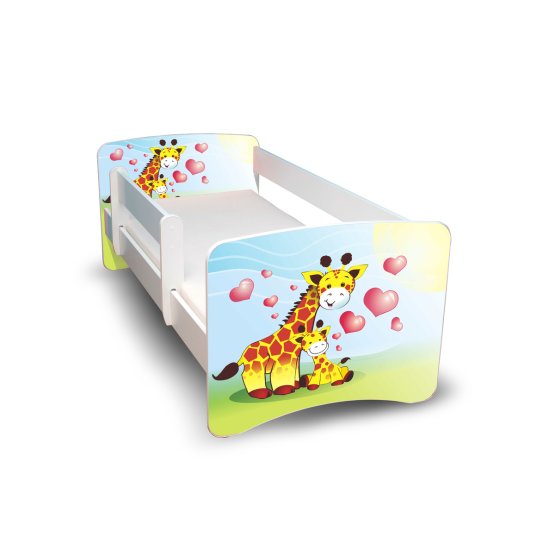 Łóżko dla dziecka z barierką - Żyrafy