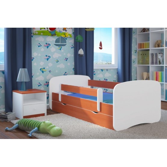Łóżko dla dziecka z barierką Ourbaby - calvados - białe