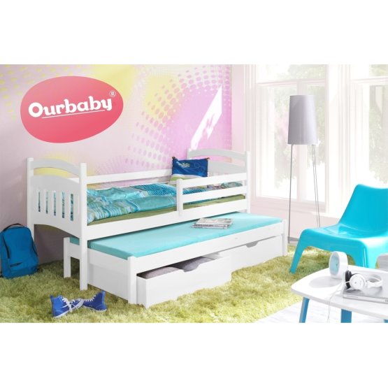 Łóżko dla dziecka z dostawką Ourbaby Marco I - Białe