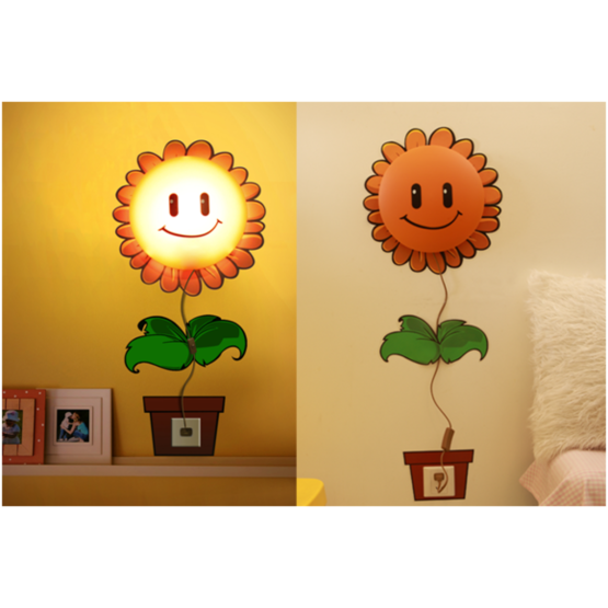 Lampa dla dzieci z naklejką Słonecznik