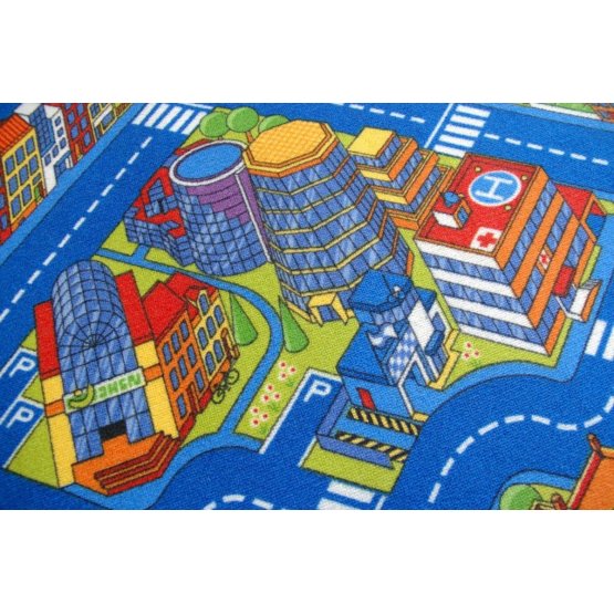 Dziecięcy dywan BIG CITY - niebieski