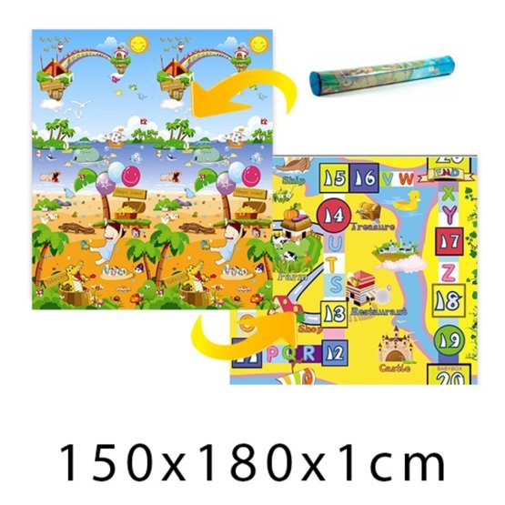 Dziecięcy piankowy dywan Magia wyspa + Desková gra 150x180x1 cm