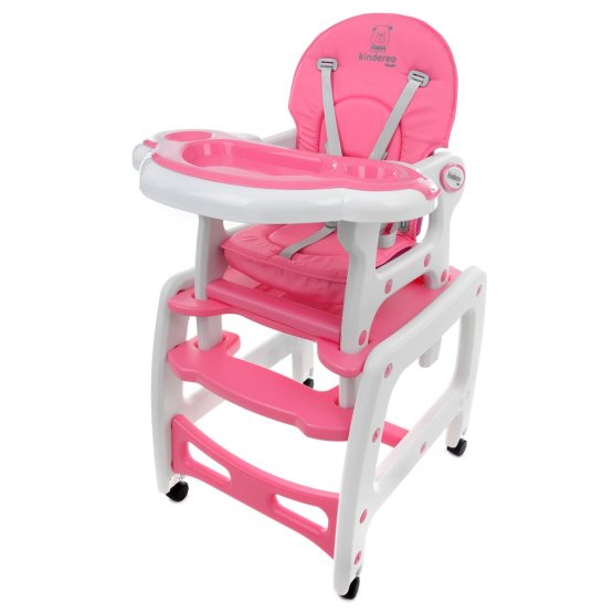 Dziecięca do jedzenia krzesło Kinder - różowa