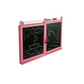 Tablica magnetyczna / kredowa dziecięca na ścianę - różowa, 3Toys.com