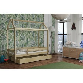 Łóżko dla dzieci domek Paul - sosna, Ourbaby®