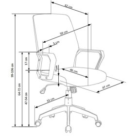 Krzesło biurowe Spin - beżowo - białe, Halmar