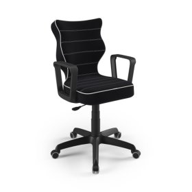 Krzesło biurowe dostosowane do wzrostu 159-188 cm - czarne, ENTELO