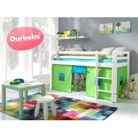 Podwyższone łóżko dziecięce Ourbaby Modo - białe, Ourbaby®