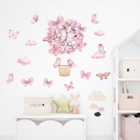 Naklejki na ścianę - Różowe motyle