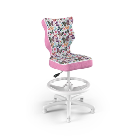 Ergonomiczne krzesło biurowe dla dzieci dostosowane do wzrostu 119-142 cm - motylki