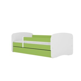 Łóżeczko dziecięce z barierką Ourbaby - zielono-białe