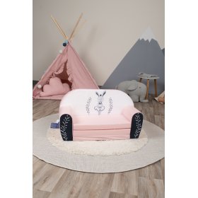 Sofa dziecięca Bunny Ballerina - biało-różowa, Delta-trade
