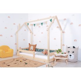 Łóżko dziecięce Montessori Kominek - naturalny, Ourbaby®