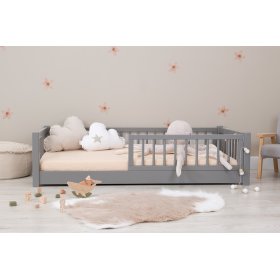 Niskie łóżeczko dziecięce Montessori Ourbaby - szare, Ourbaby®