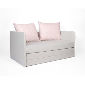 Sofa rozkładana Jack - jasnoszary / purpurowy róż, SFM